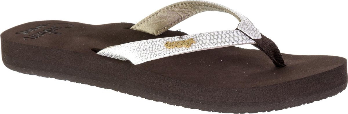 Reef Star Cushion Sassy Dames Slippers - Brown/White - Maat 35