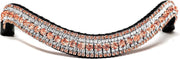 Frontriem Rose Gold & Crystal/Shet
