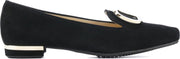 Brunate Vrouwen Suède Instapschoenen / Damesschoenen / Instapper 11634 - Zwart - Maat  41