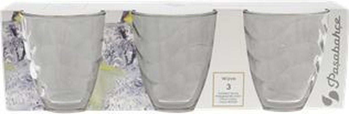 Pasabahce Glazen - Golvendesign - Water / Sapglas | 275 cc|3 Delig | Wave