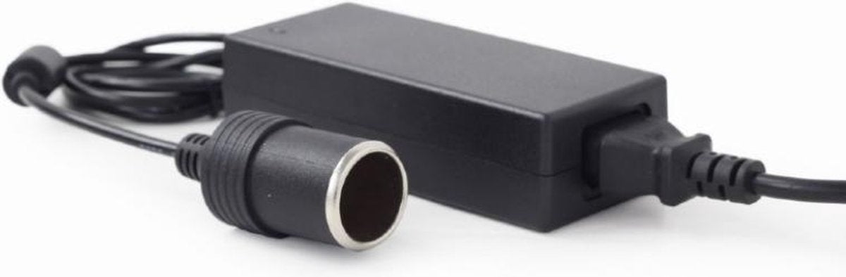 230V naar 12V Omvormer - 5A - Maximaal 60 Watt - Zwart