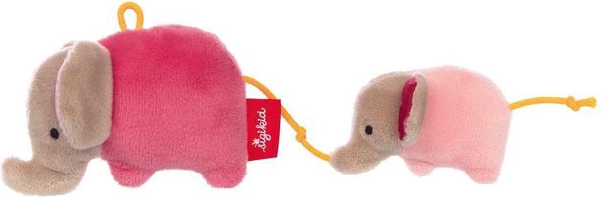 sigikid Grasp toy elephants pink