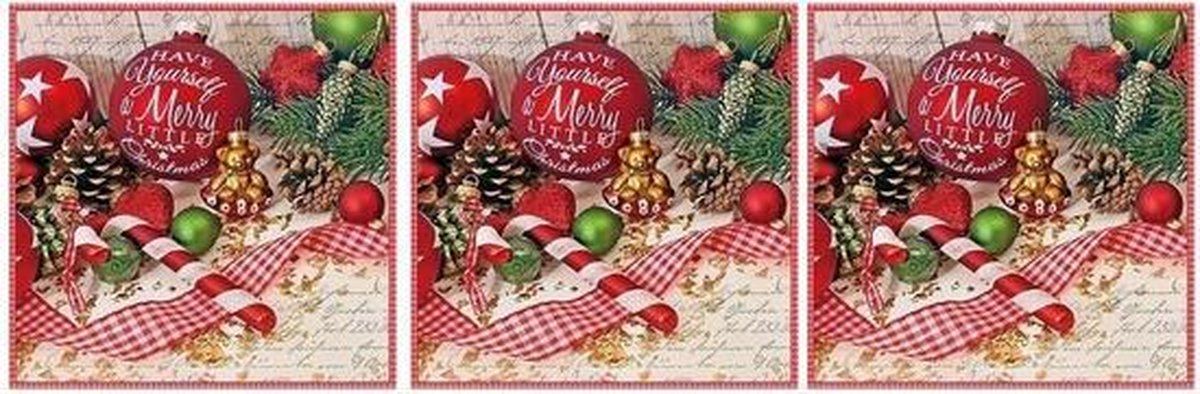 60x Kerst servetten in kerstsfeer 33 x 33 cm - wegwerpservetten/kerstservetten