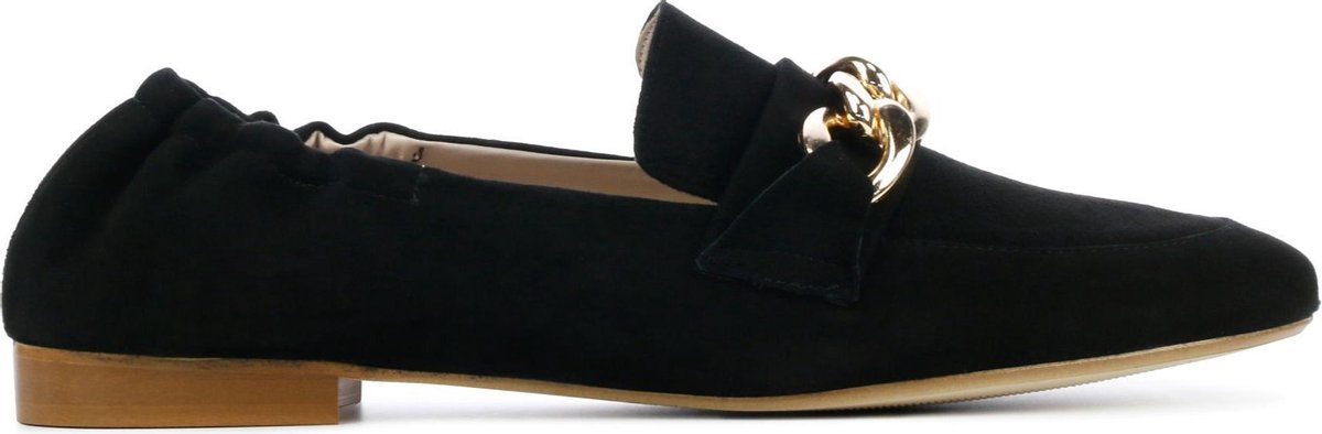 Mace Vrouwen Suède Instapschoenen / Damesschoenen / Instapper M1072 - Zwart - Maat  37
