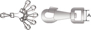 Set mousquettons 5 chrome