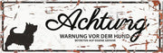 D&D Waakbord / Warning sign terrier de Wit 40x14cm