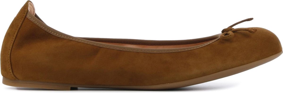 Unisa Vrouwen Ballerina's Acor sue - Cognac - Maat 40
