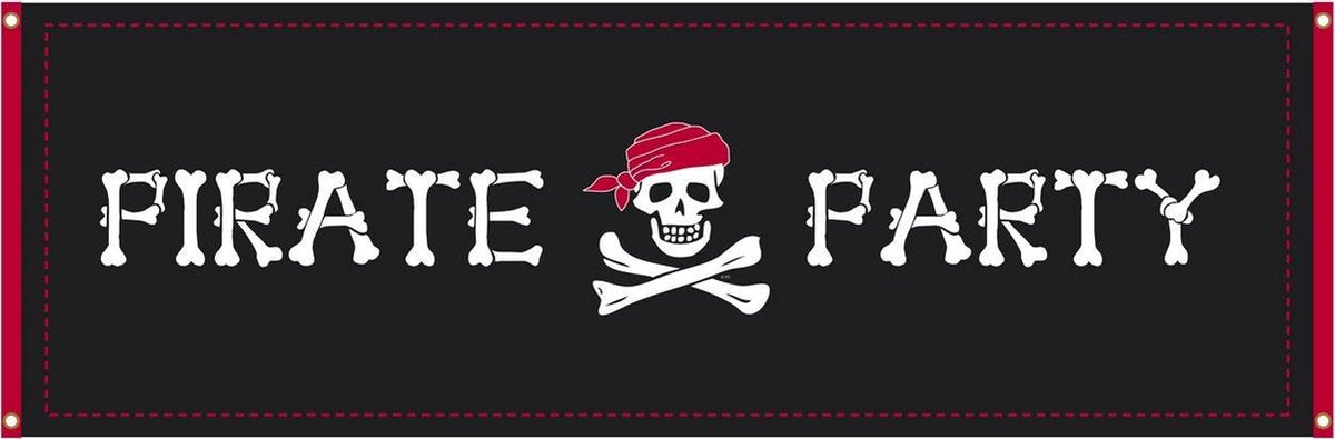 Piraten spandoek Pirate Party 2