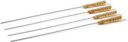 Barbecook Houten Handvat Spiesjes - 4 stuks -Chroom