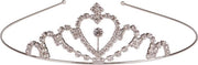 Tiara zilverkleurig met strass