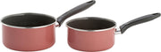 Lite-Body - Magnus 2 delige steelpannenset - Ø16 CM en Ø18 CM - Emaille - Oud Roze - Inductie