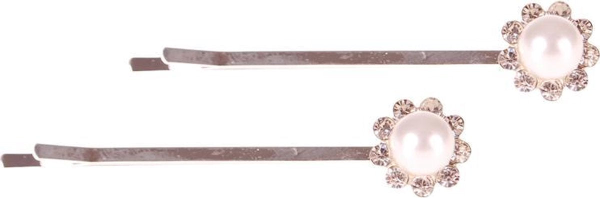 Schuifspeldjes strass steentjes en pareltjes