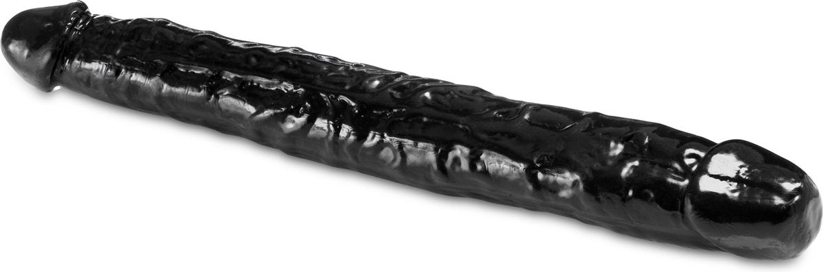 XXLTOYS - Double Play - Double Dildo - Inbrenglengte 42 X 5 cm - Black - Uniek Design Realistische Dildo – Stevige Dildo – voor Diehards only - Made in Europe