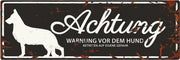 D&D Waakbord / Warning sign german shepherd de Zwart 40x14cm