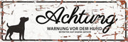 D&D Waakbord / Warning sign jack russel de Wit 40x14cm