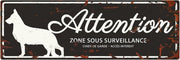 D&D Waakbord / Warning sign german shepherd f Zwart 40x14cm