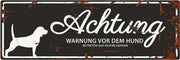 D&D Waakbord / Warning sign beagle de Zwart 40x14cm