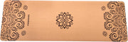 Samarali Sun Eclipse yogamat van Kurk (toplaag) & Natuur rubber (onderlaag) | Milieuvriendelijk| Antimicrobieel| Antislip|183x61x0.4 cm | met draagband en ebook