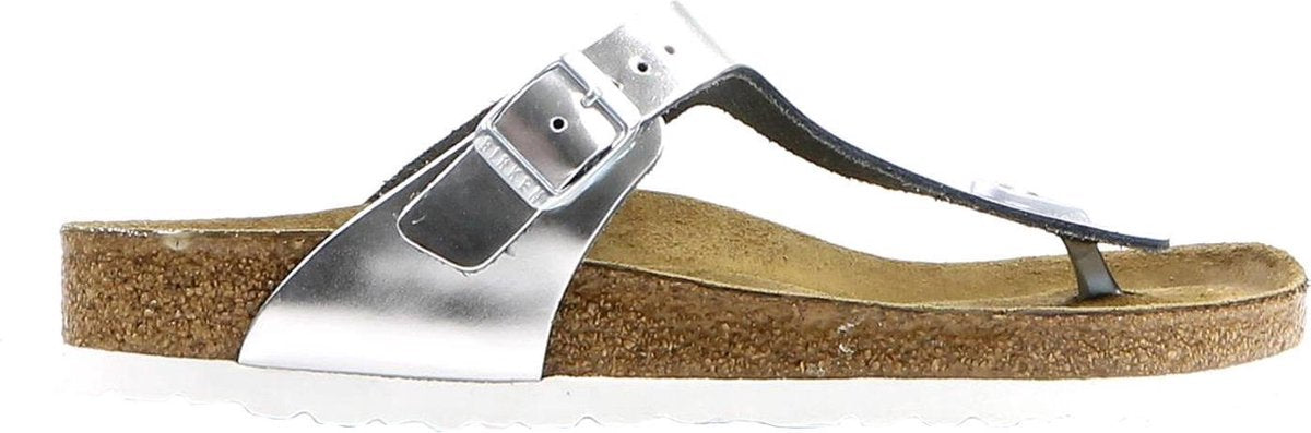 Birkenstock - Gizeh - Sportieve slippers - Dames - Maat 42 - Zilver - Metallic Silver LE