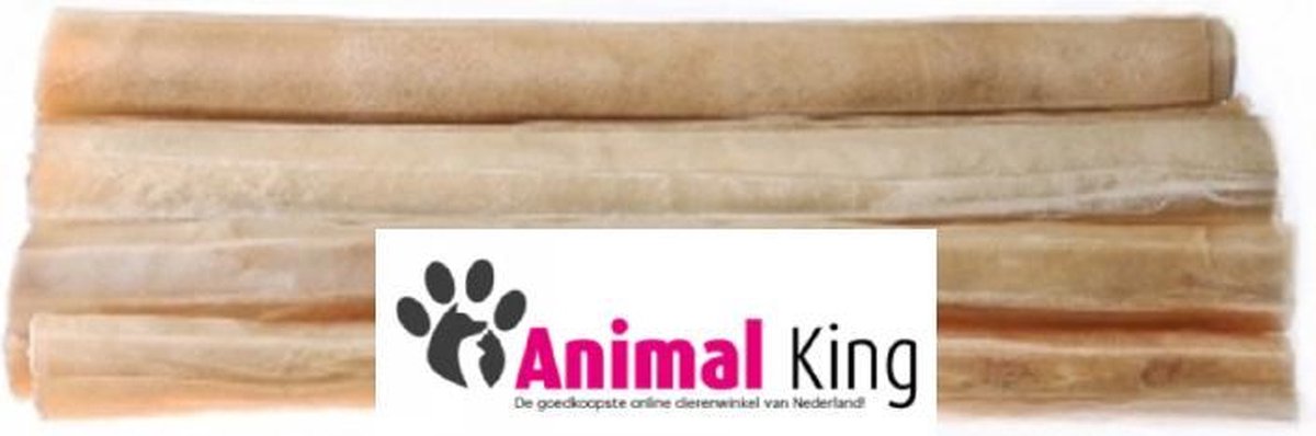 Runderhuid geperste staven-25cm-20stuks-Animal King