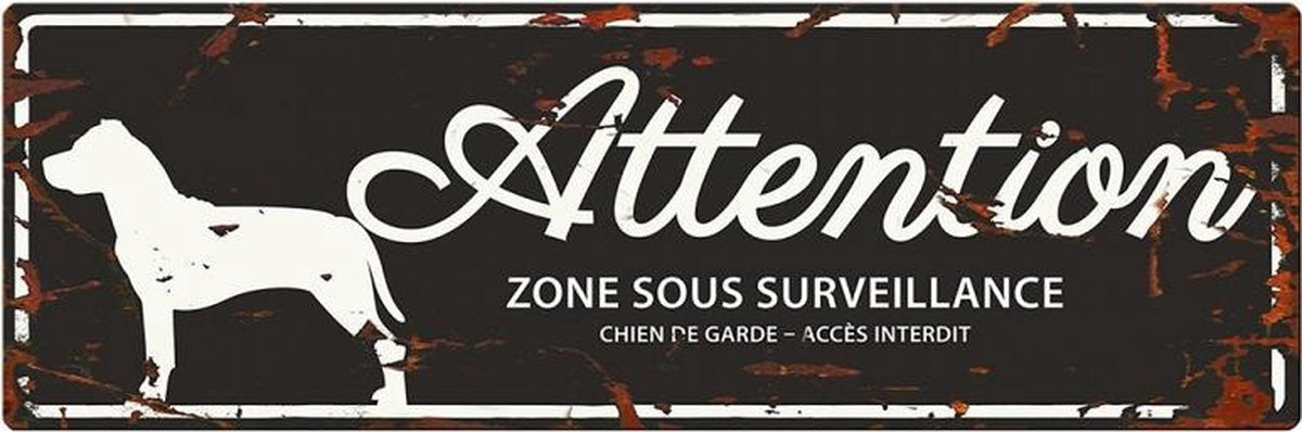D&D Waakbord / Warning sign stafford f Zwart 40x14cm