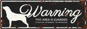 D&D Waakbord / Warning sign retriever gb Zwart 40x14cm