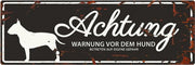 D&D Waakbord / Warning sign bull terrier de Zwart 40x14cm