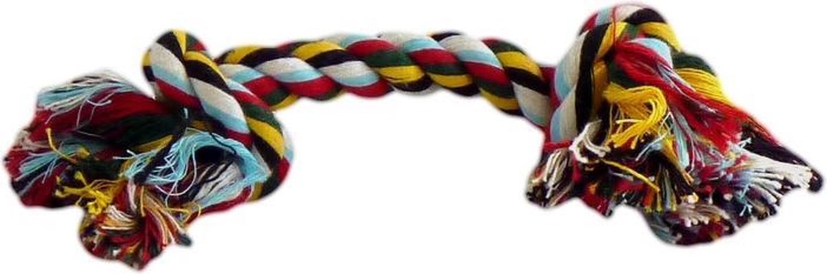 Katoen flossy speelgoed 2 knopen 50gr 23 cm