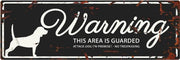 D&D Waakbord / Warning sign beagle gb Zwart 40x14cm