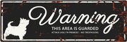 D&D Waakbord / Warning sign terrier gb Zwart 40x14cm