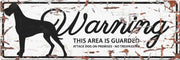 D&D Waakbord / Warning sign danish dog gb Wit 40x14cm