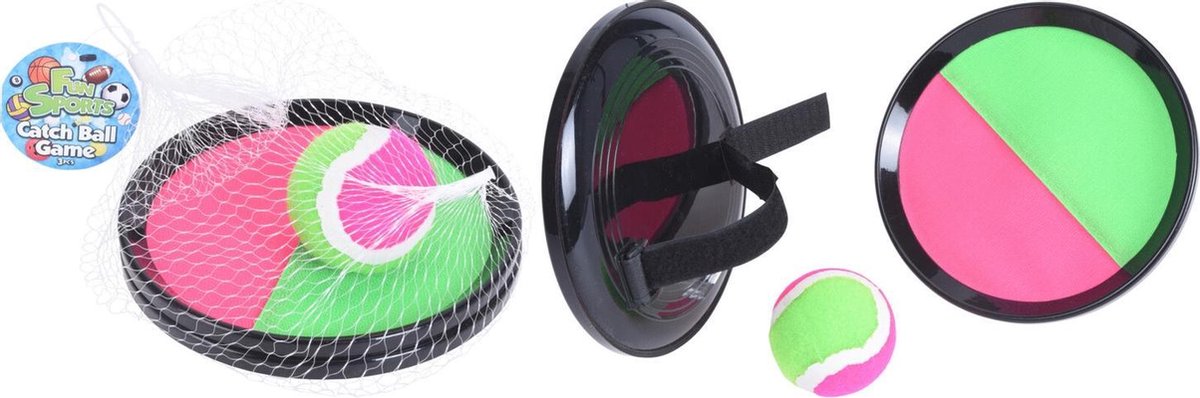 Pro Beach Vangbalspel Met Klittenband Groen/roze