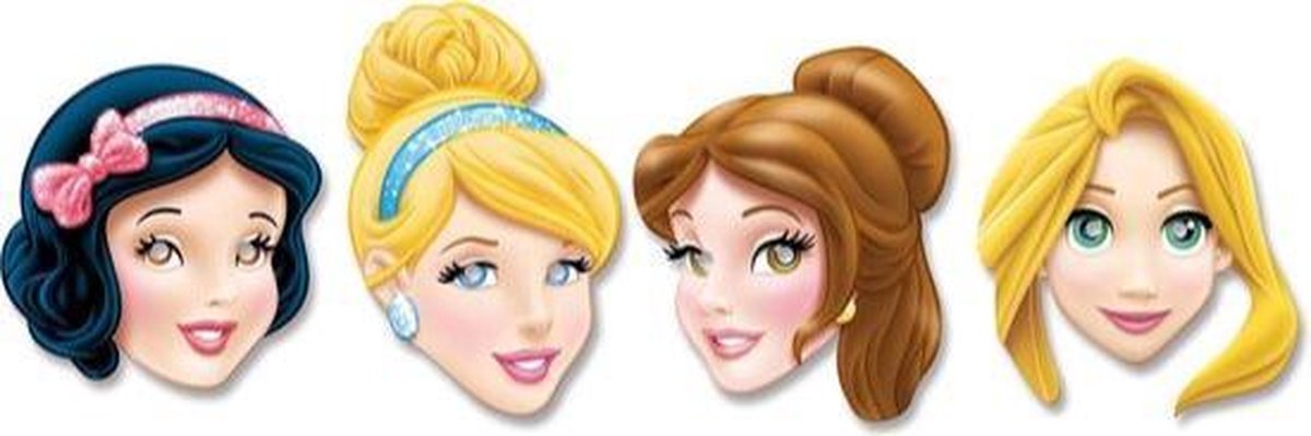 Disney Princesses maskers -4 kartonnen - Maskers > Half maskers