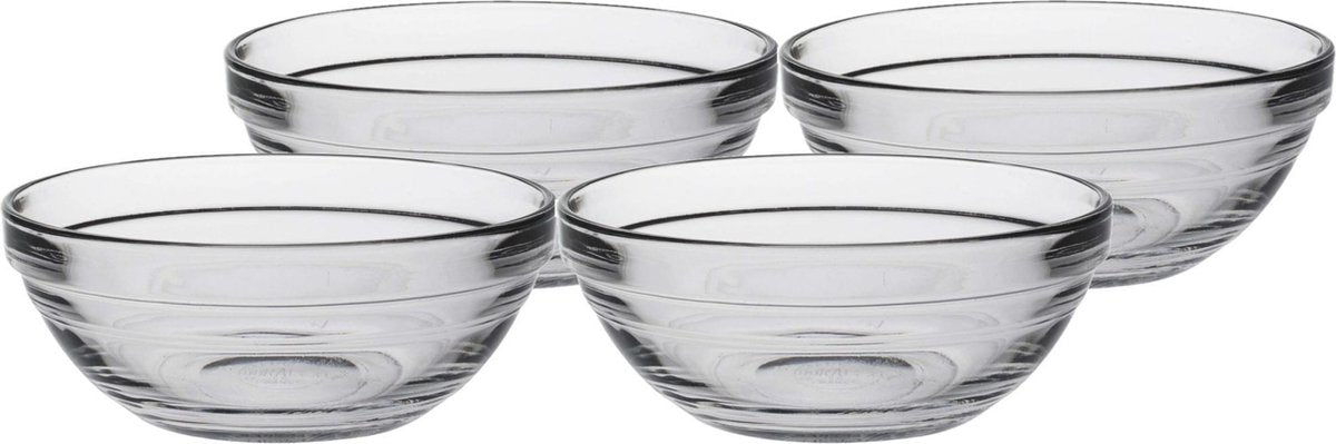 20x stuks kleine serveer/dessertschaaltjes rond van glas 12 x 4.9 cm - Schalen en kommen