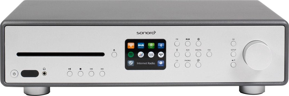 Sonoro Maestro - Alles-in-een HiFi ontvanger - Grijs
