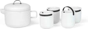 Cookut Keuken Promenade Theepot Met Theezeef En 4 Theebekers Zwart