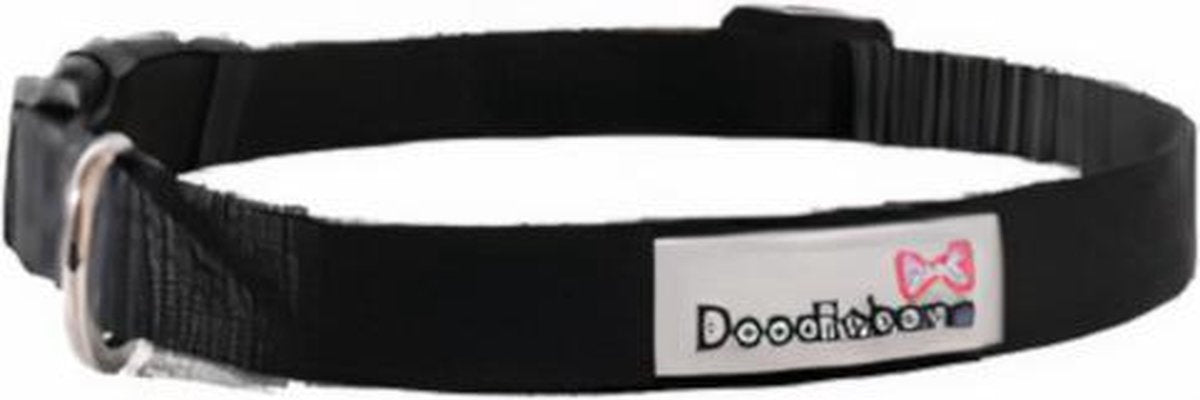 Doodlebone Hondenhalsband Bold 30 - 40 Cm Nylon Zwart