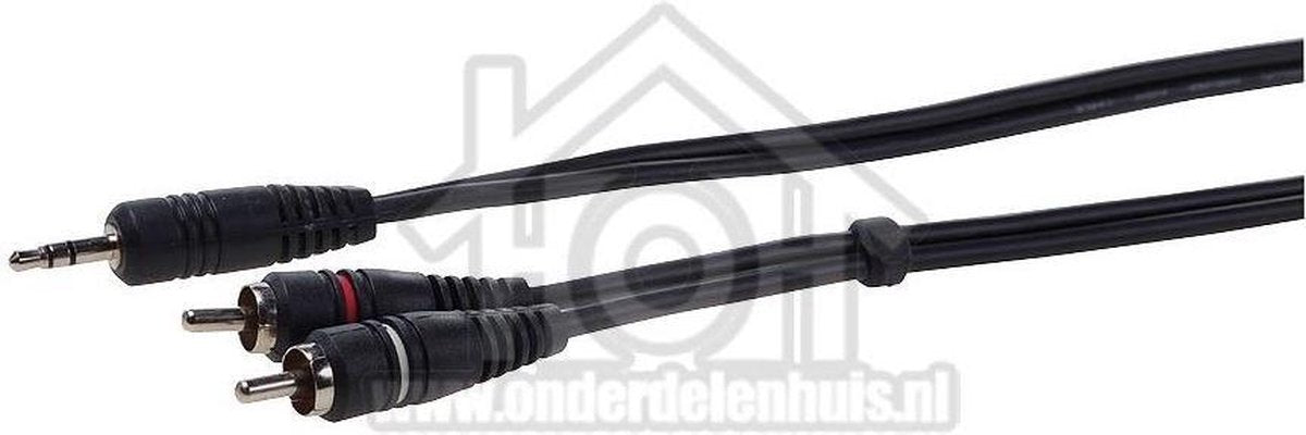 Jack 3.5mm Stereo Male - 2x Tulp RCA Male