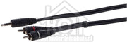 Jack 3.5mm Stereo Male - 2x Tulp RCA Male
