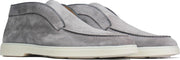 Santoni InstapSchoen Grijs  - Maat 40.5 - Heren - Lente/Zomer Collectie - Suède