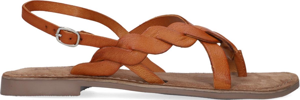 Lazamani Dames Sandalen - Cognac - Maat 40