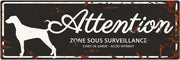 D&D Waakbord / Warning sign dalmatian f Zwart 40x14cm