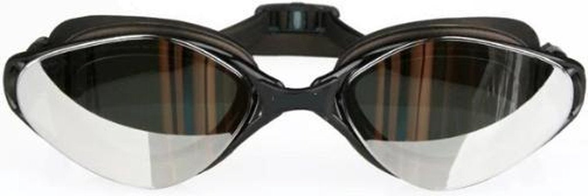 Professionele zwembril voor Volwassenen Improducts® huismerk - zwart lens spiegel zilver