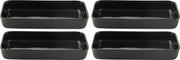Rechthoekig Schaaltje 20x10cm Table Tales Zwart - set 4 stuks