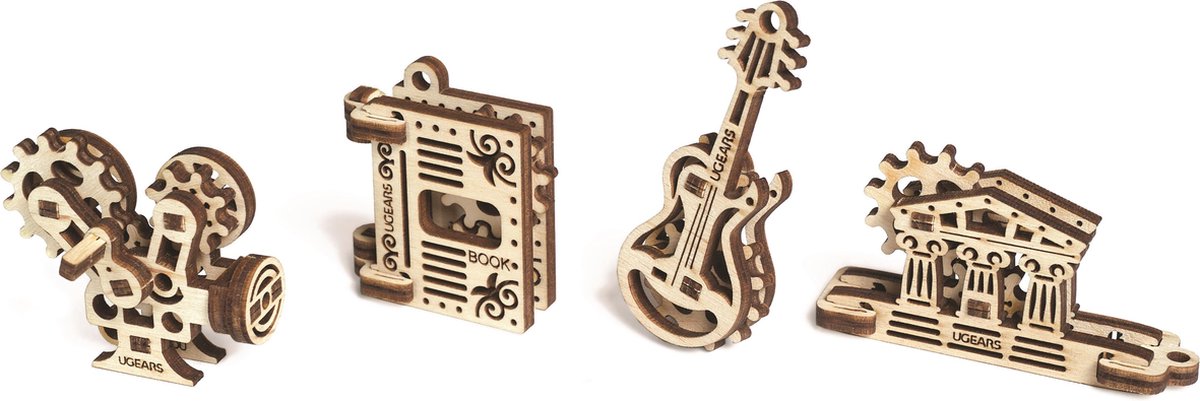 Ugears Houten Modelbouw - U-Fidget Sleutelhangers - Creation