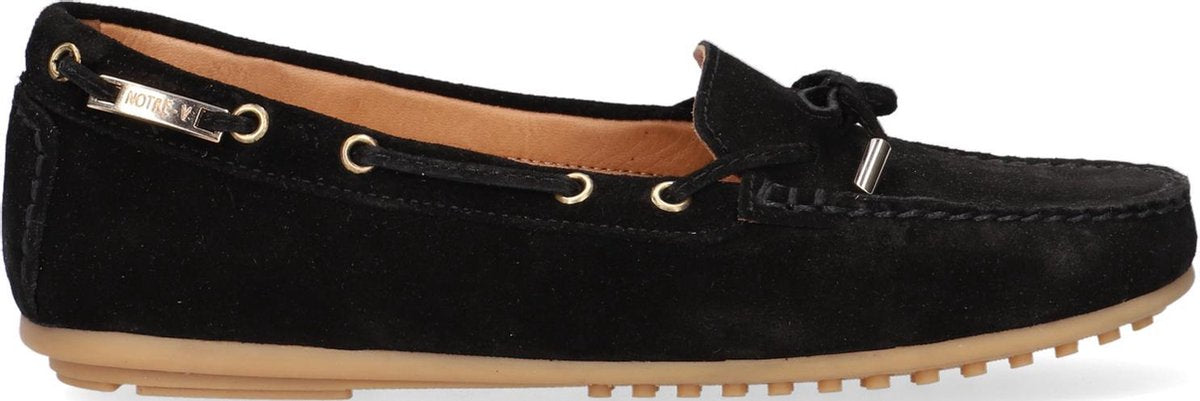 Notre-V 03-003-12 Mocassins - Instappers - Dames - Zwart - Maat 40