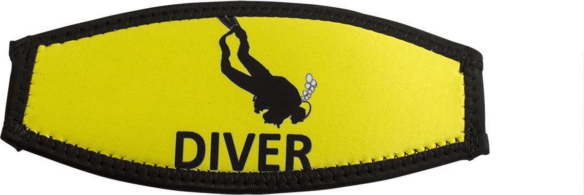 Maskstrap neopreen slide diver geel