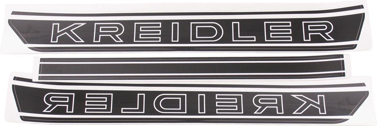 Stickerset Kreidler tank link/ rechts zwart-wit