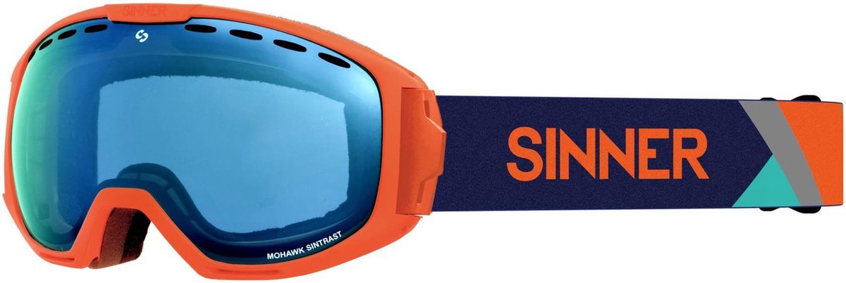 SINNER Avon Skibril - Oranje - Blauwe SINTRAST Lens + Extra Oranje SINTRAST Lens
