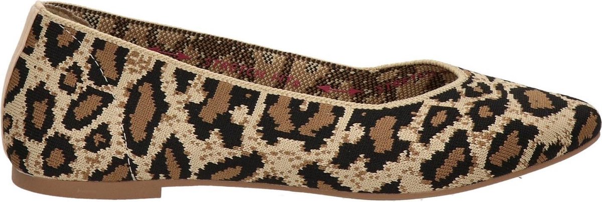 Skechers Stretch Fit dames ballerina - Leopard - Maat 37